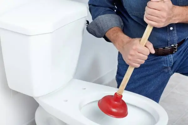 Unclogging Toilet